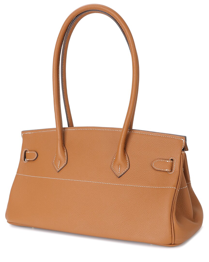 Tiffany & Fred Paris Structured Leather Top Handle Tote
