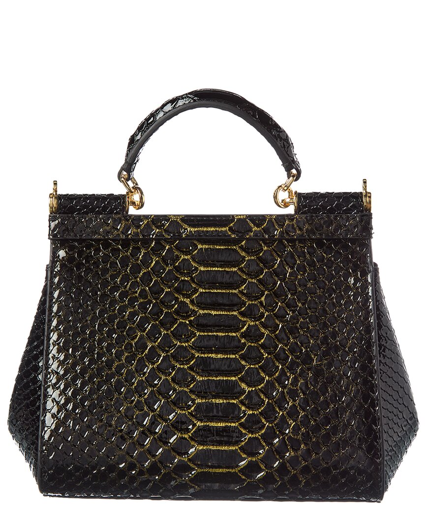 Tiffany & Fred Paris Python-Embossed Leather Satchel