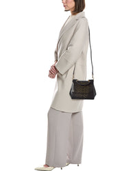 Tiffany & Fred Paris Python-Embossed Leather Satchel