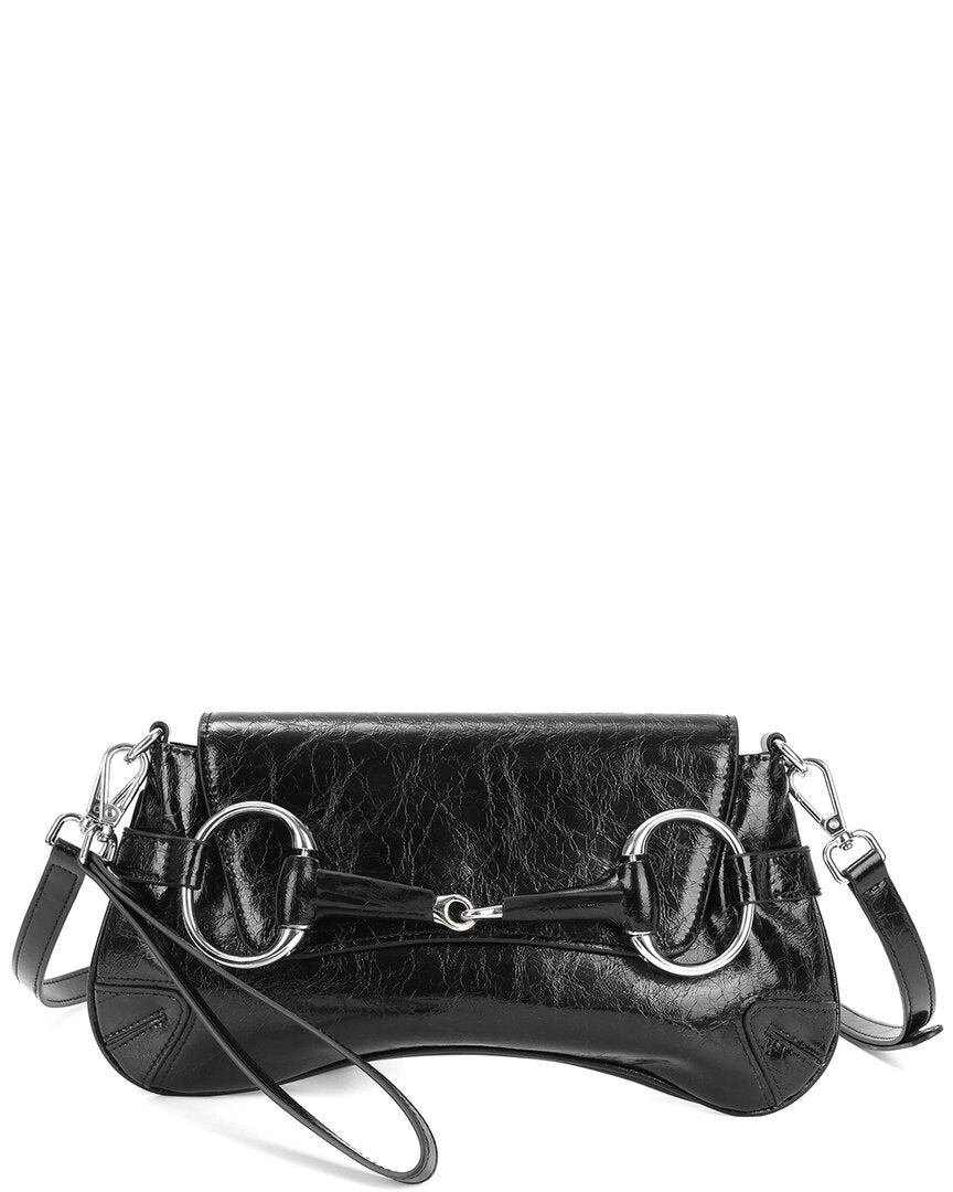 Tiffany & Fred Paris Metallic Leather Shoulder Bag