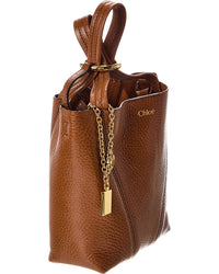 Chloe Spin Small Leather Bucket Bag