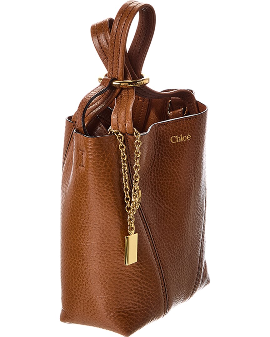 Chloe Spin Small Leather Bucket Bag