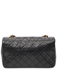 Chanel Chanel Black Quilted Lambskin Leather Mademoiselle Full Flap (Authentic