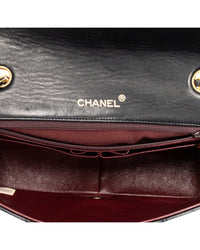 Chanel Chanel Black Quilted Lambskin Leather Mademoiselle Full Flap (Authentic