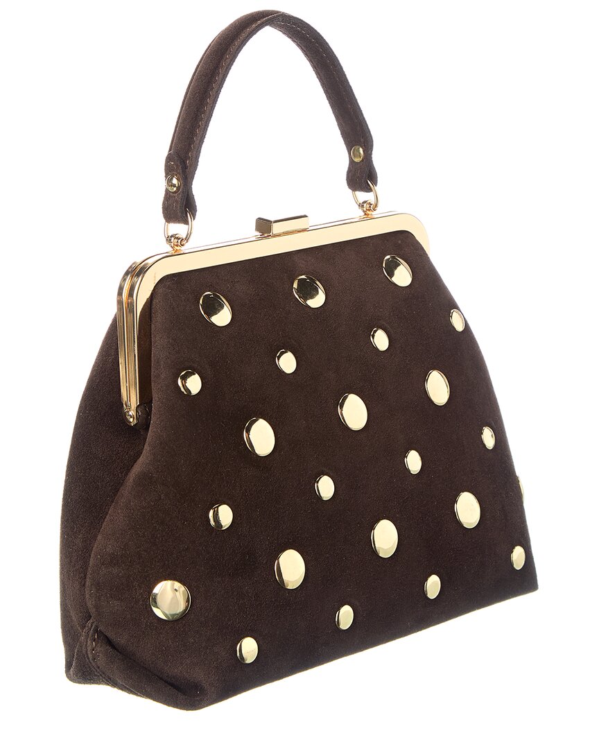 Persaman New York Suede Studded Satchel