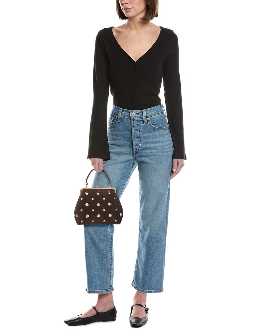 Persaman New York Suede Studded Satchel