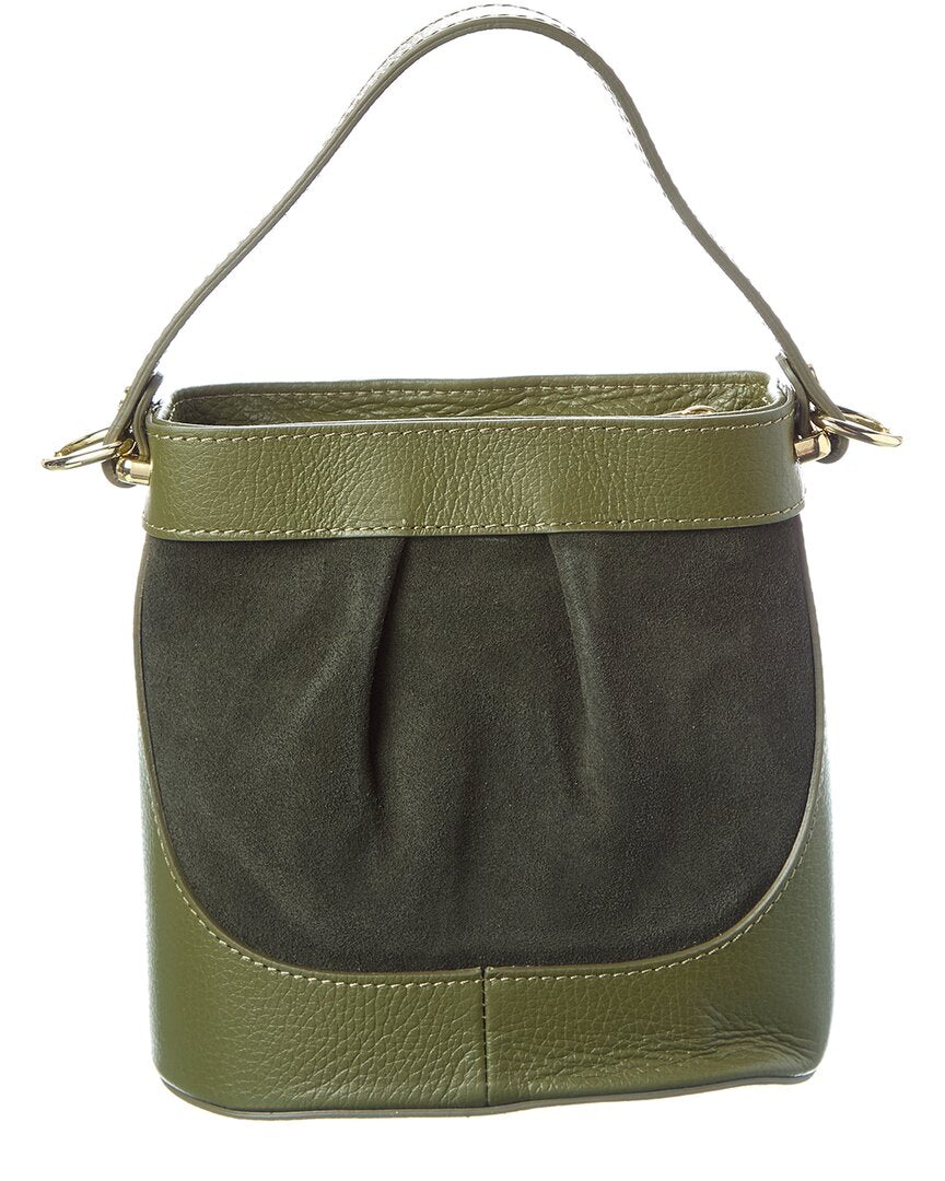 Persaman New York Suede And Leather Bucket Bag