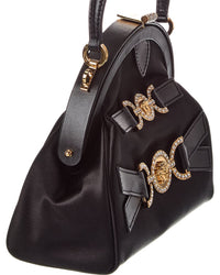 Versace Medusa 95 Satin & Leather Shoulder Bag