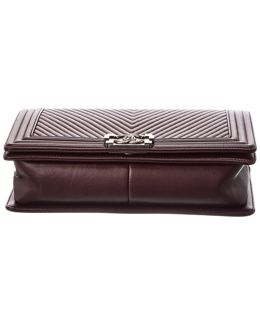 Chanel Chanel Brown Quilted Leather New Medium Chain Boy Flap (Authentic Pre-Loved)