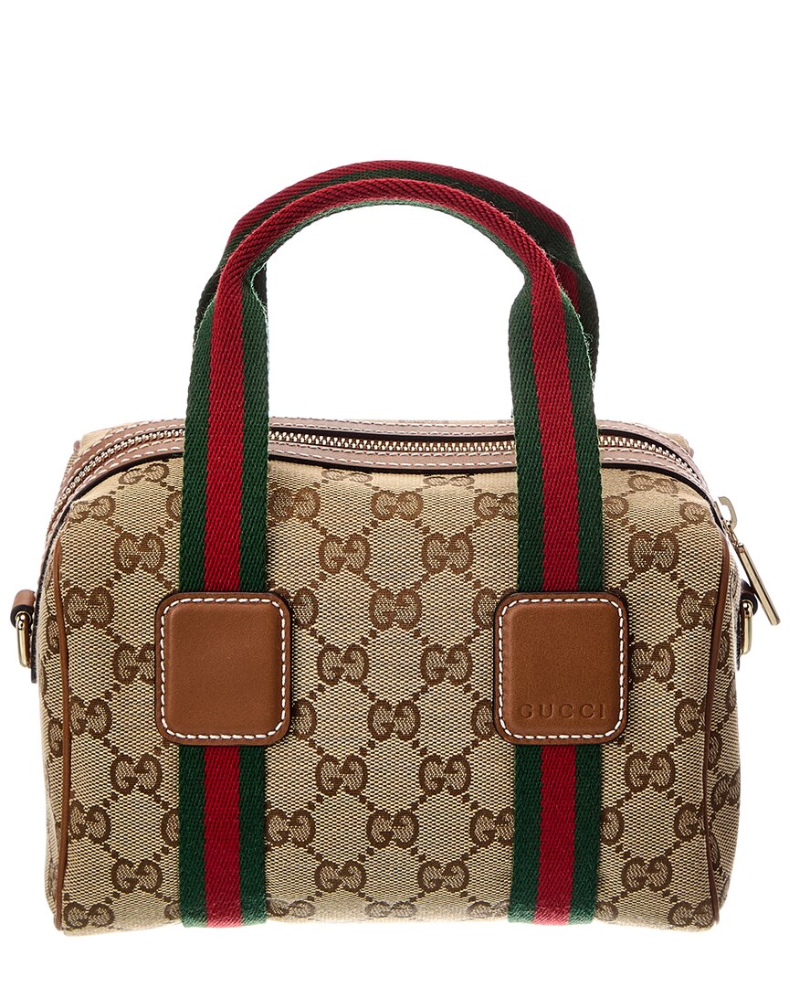 Gucci Gucci Gg Web Supreme Mini Canvas Shoulder Bag