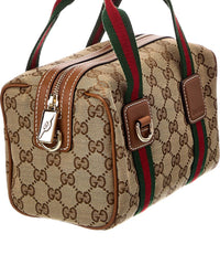 Gucci Gucci Gg Web Supreme Mini Canvas Shoulder Bag