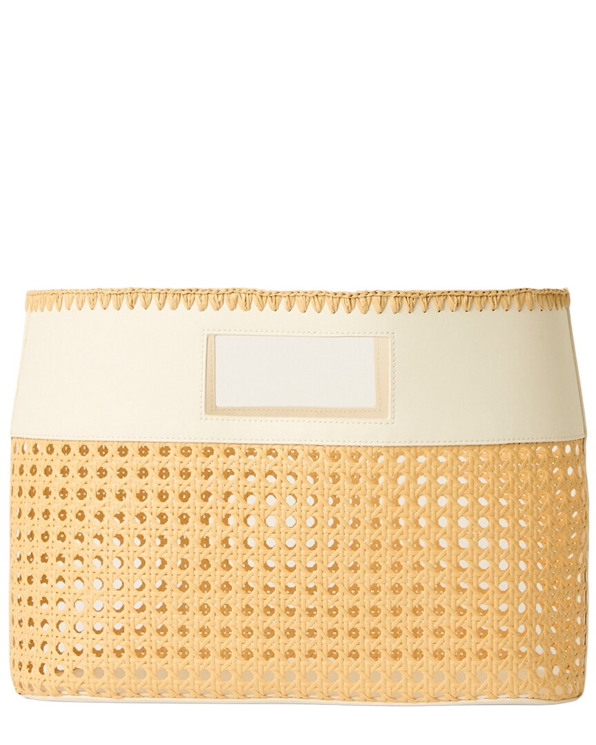 Btb Los Angeles Ellie Small Cane & Leather Tote