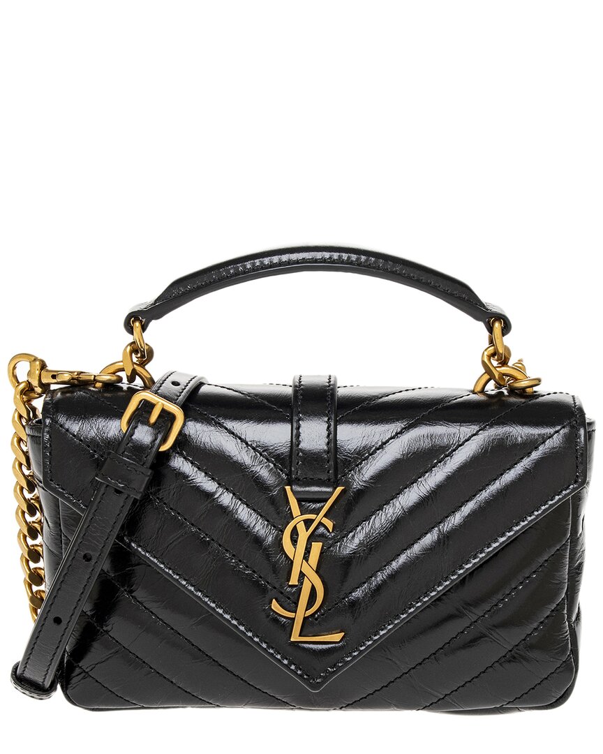 Saint Laurent Saint Laurent College Mini Leather Shoulder Bag