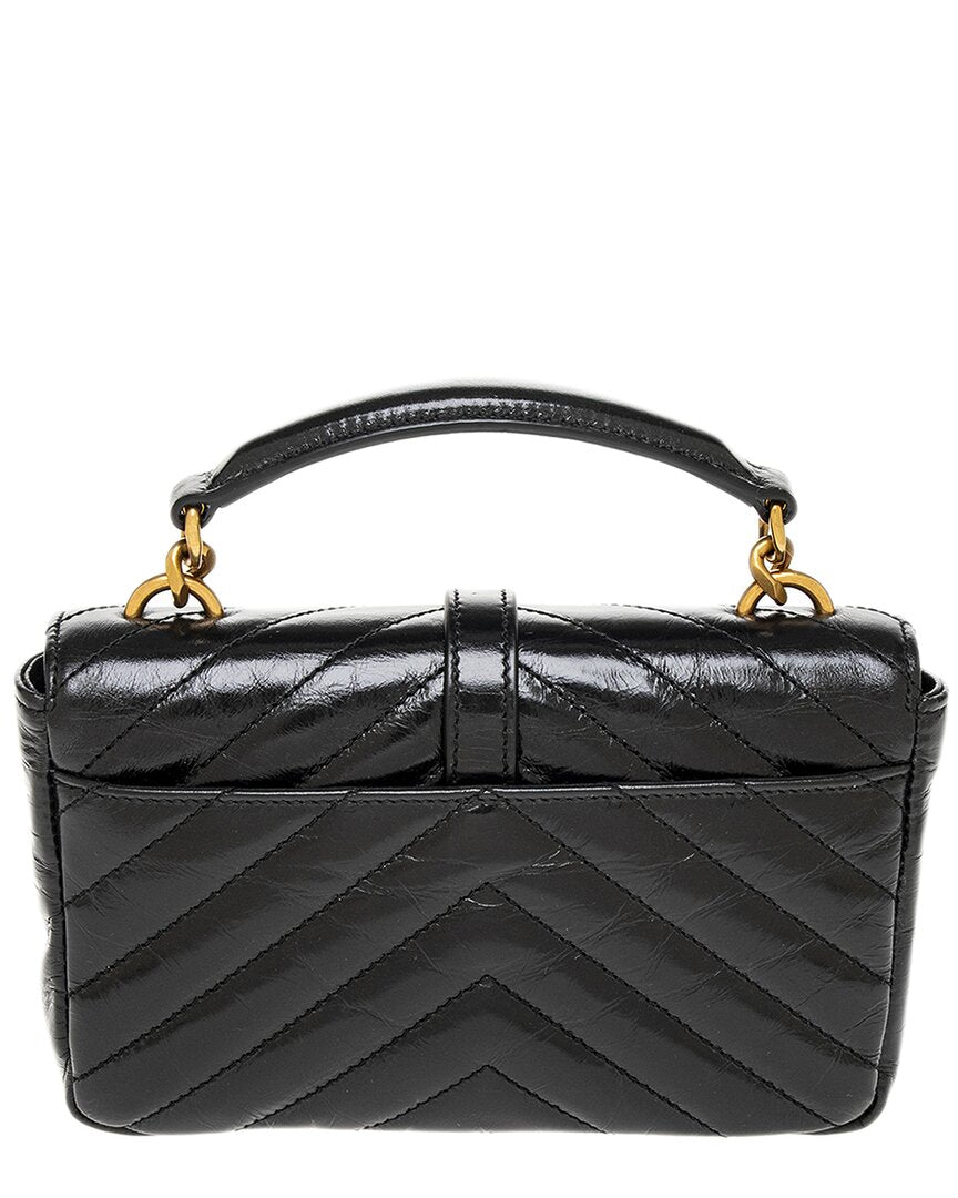 Saint Laurent Saint Laurent College Mini Leather Shoulder Bag