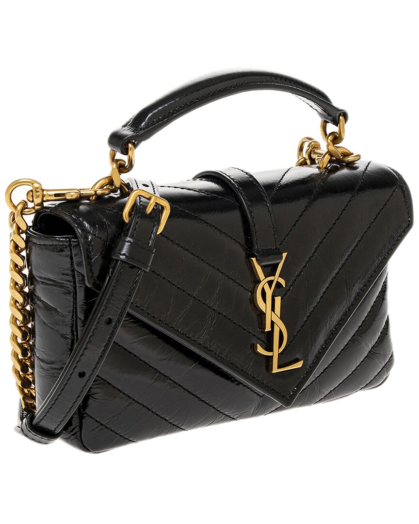 Saint Laurent Saint Laurent College Mini Leather Shoulder Bag