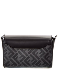Fendi Squared Ff & Canvas Shoulder Bag