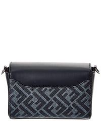 Fendi Squared Ff & Canvas Shoulder Bag