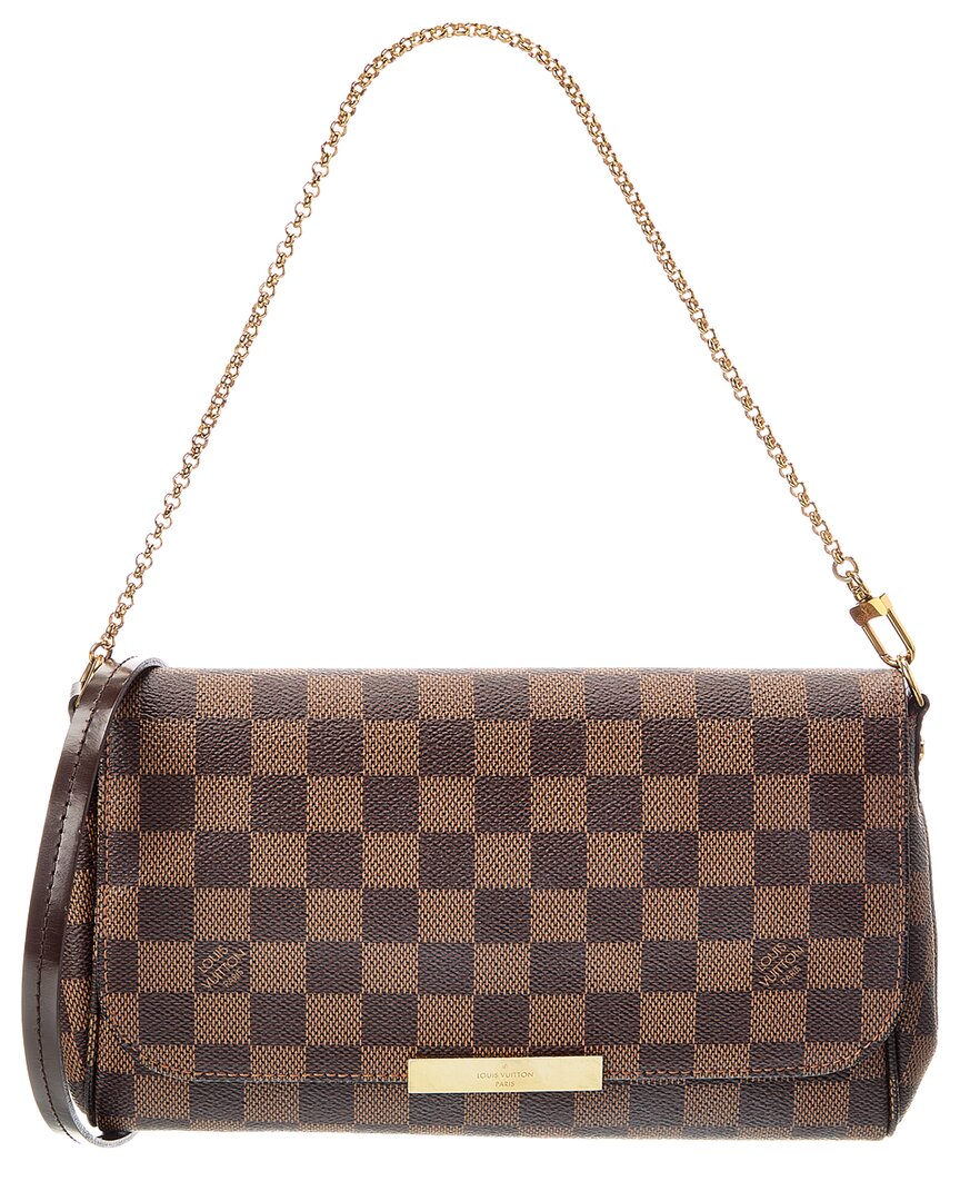 Louis Vuitton Brown Damier Ebene Favorite Mm (Authentic Pre-Loved)