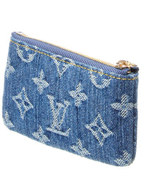 Louis Vuitton Blue Monogram Denim Lv X Tm Cerise Key Pouch (Authentic Pre-Loved)