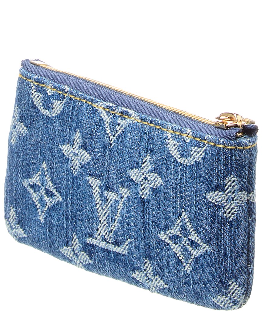 Louis Vuitton Blue Monogram Denim Lv X Tm Cerise Key Pouch (Authentic Pre-Loved)