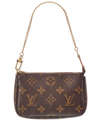 Louis Vuitton Brown Monogram Canvas Mini Pochette Accessoires (Authentic