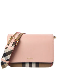 Burberry Burberry Check Canvas & Leather Shoulder Bag