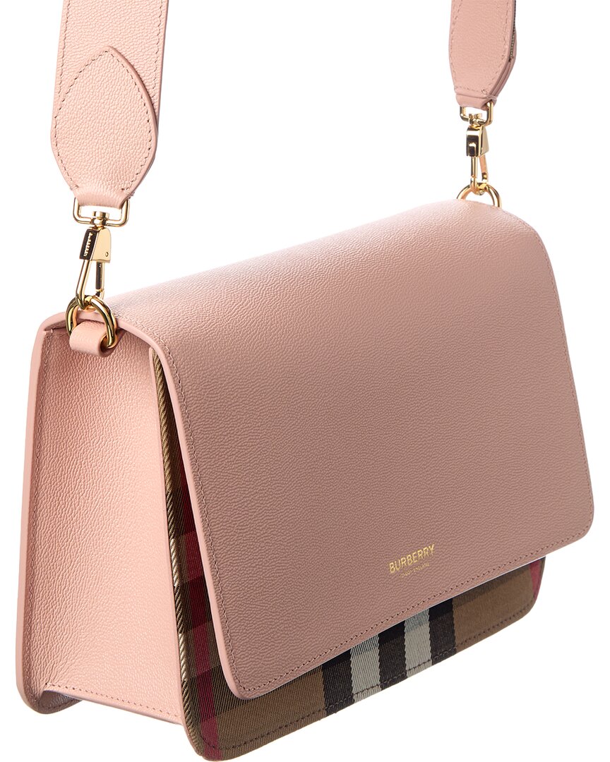 Burberry Burberry Check Canvas & Leather Shoulder Bag
