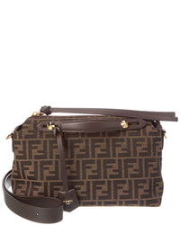 FENDI Fendi By The Way Soft Medium Ff Jacquard & Leather Shoulder Bag