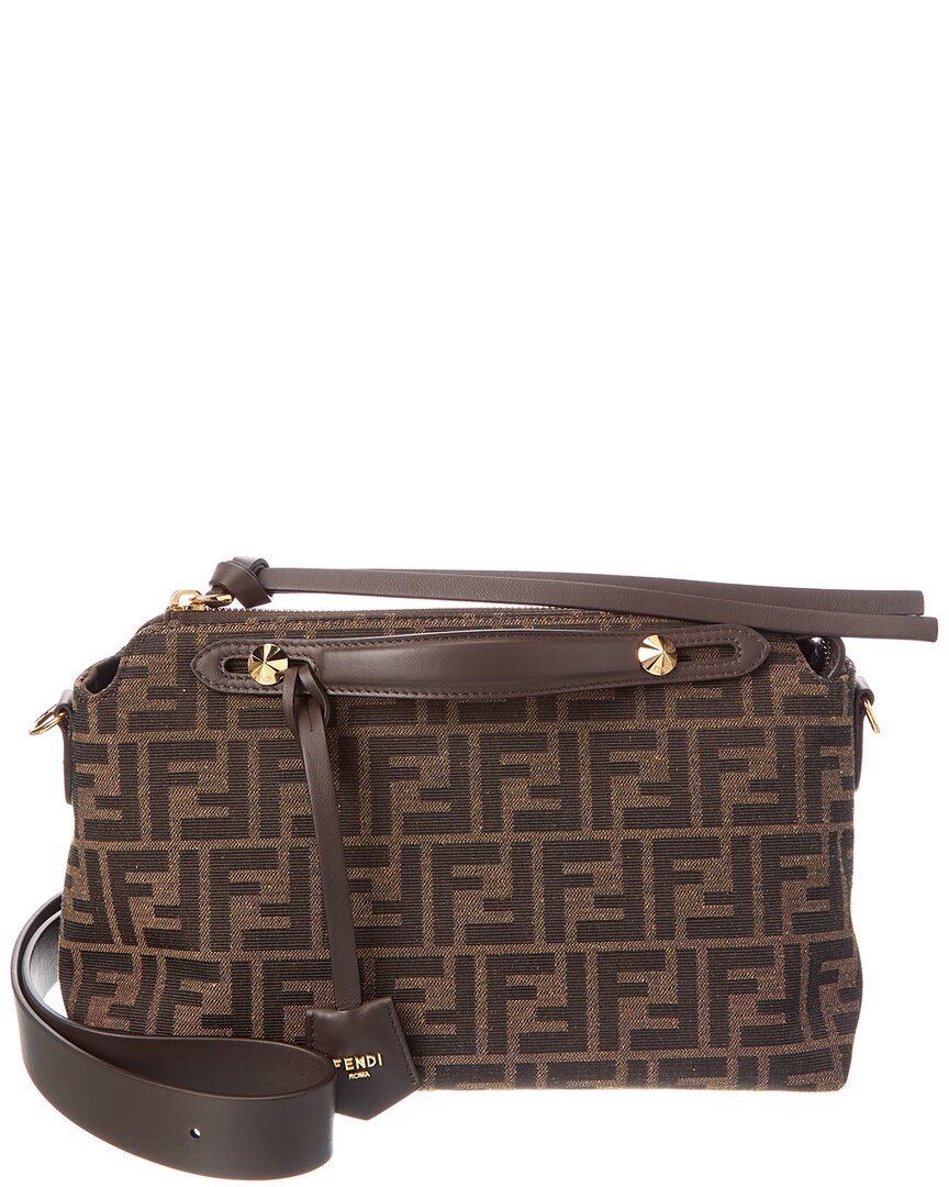 FENDI Fendi By The Way Soft Medium Ff Jacquard & Leather Shoulder Bag