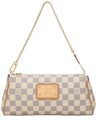 Louis Vuitton Louis Vuitton White Damier Azur Canvas & Vachetta Leather Eva (Authentic