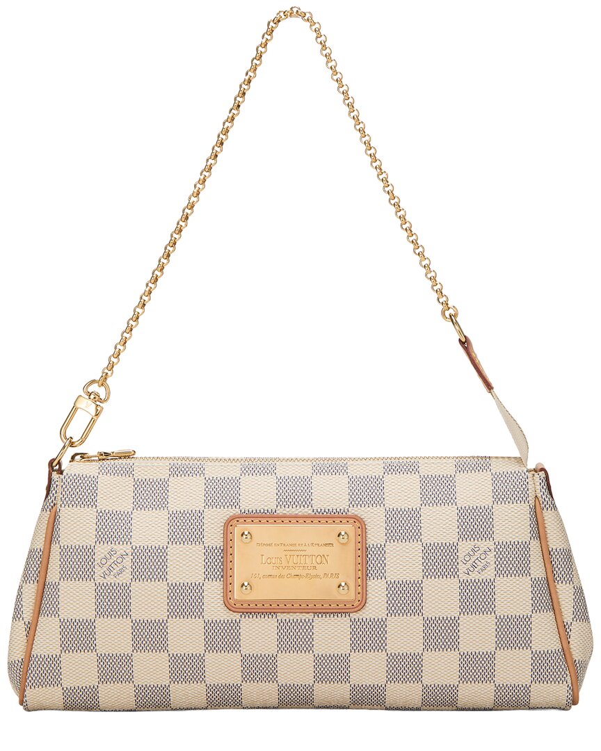 Louis Vuitton Louis Vuitton White Damier Azur Canvas & Vachetta Leather Eva (Authentic