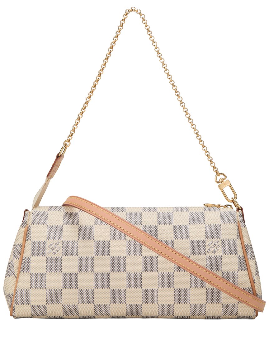 Louis Vuitton Louis Vuitton White Damier Azur Canvas & Vachetta Leather Eva (Authentic