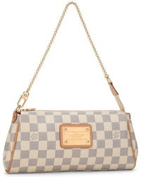 Louis Vuitton Louis Vuitton White Damier Azur Canvas & Vachetta Leather Eva (Authentic