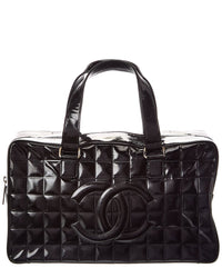 Chanel Black Quilted Patent Leather Chocolate Bar (Authentic Pre-Loved)