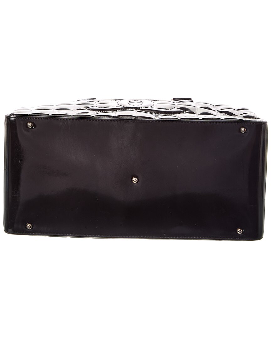 Chanel Black Quilted Patent Leather Chocolate Bar (Authentic Pre-Loved)