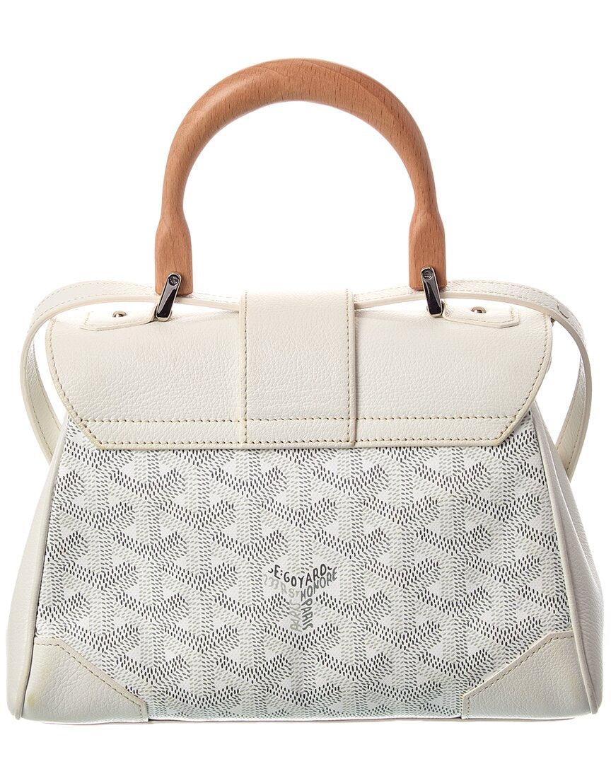 Goyard White Goyardine Mini Saigon Souple (Authentic Pre-Loved)