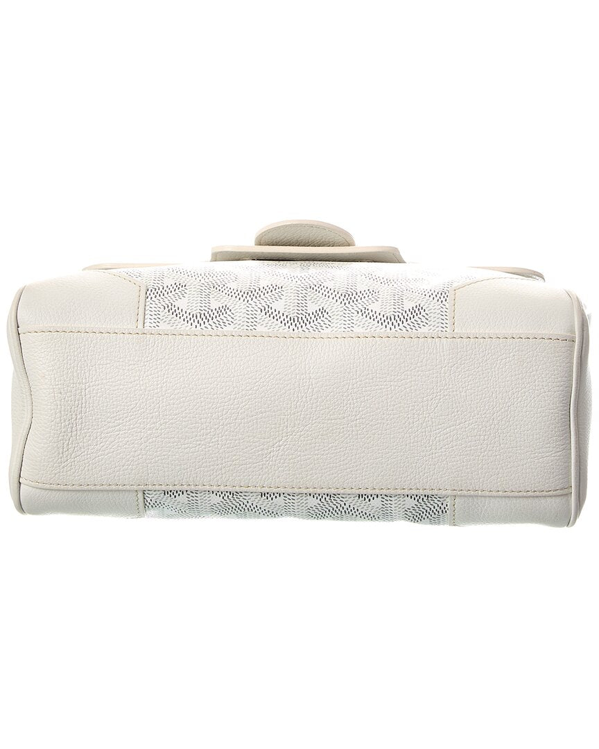 Goyard White Goyardine Mini Saigon Souple (Authentic Pre-Loved)