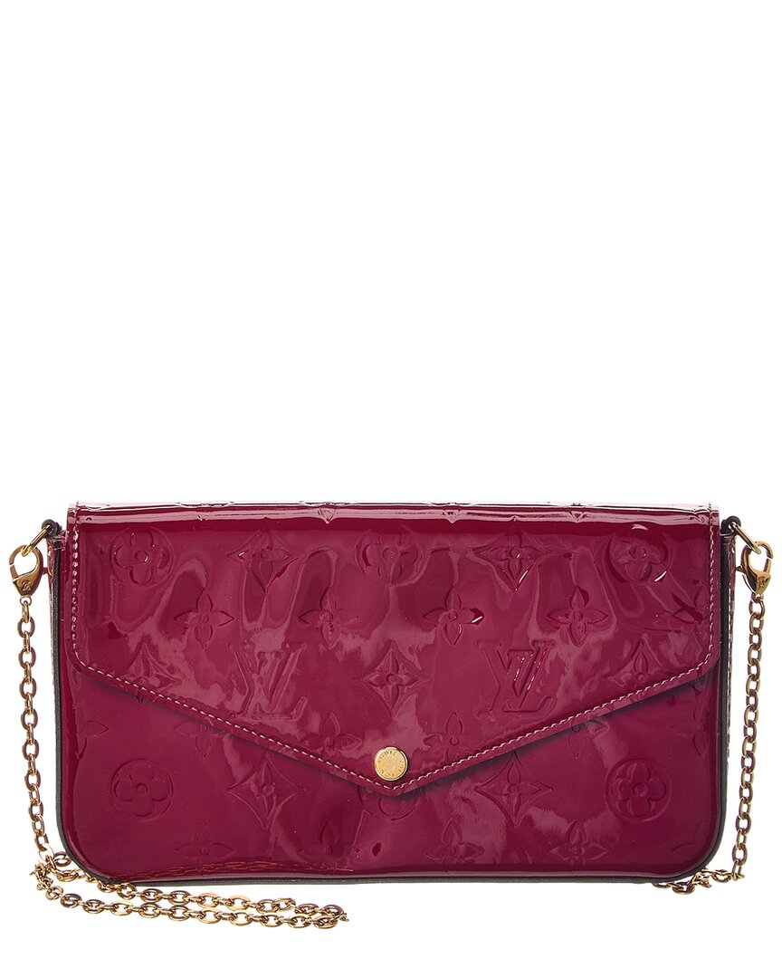 Louis Vuitton Red Monogram Vernis Leather Felicie Pochette (Authentic Pre-Loved)