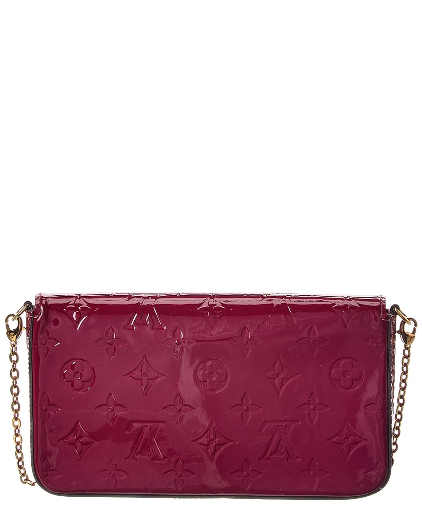 Louis Vuitton Red Monogram Vernis Leather Felicie Pochette (Authentic Pre-Loved)