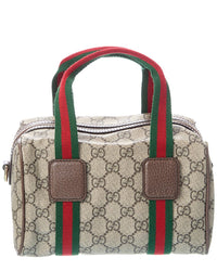 Gucci Mini Gg Supreme Canvas & Leather Shoulder Bag