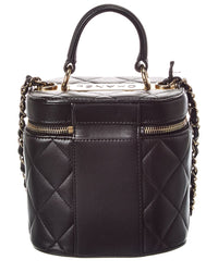 Chanel Black Quilted Lambskin Leather Trendy Vanity Case (Authentic Pre-Loved)