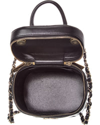 Chanel Black Quilted Lambskin Leather Trendy Vanity Case (Authentic Pre-Loved)