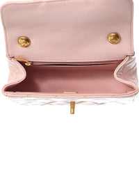 Chanel Pink Quilted Lambskin Leather Square Single Flap (Authentic Pre-Loved)