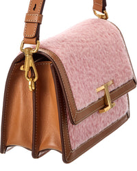 TOD's Tods T Timeless Leather & Wool Shoulder Bag