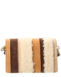 Tod’S T Timeless Suede & Shearling Shoulder Bag