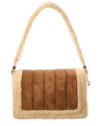 Tod’S T Timeless Suede & Shearling Shoulder Bag