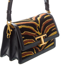 Tod’S T Canvas & Timeless Leather Shoulder Bag