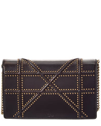 Dior Black Calfskin Leather Diorama Wallet On Chain (Authentic Pre-Loved)