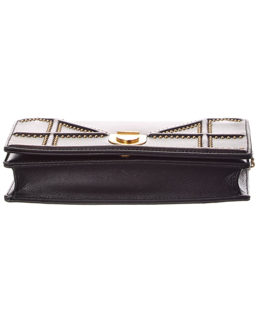 Dior Black Calfskin Leather Diorama Wallet On Chain (Authentic Pre-Loved)