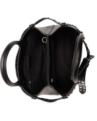 Walter Baker Brooks Studded Leather Satchel